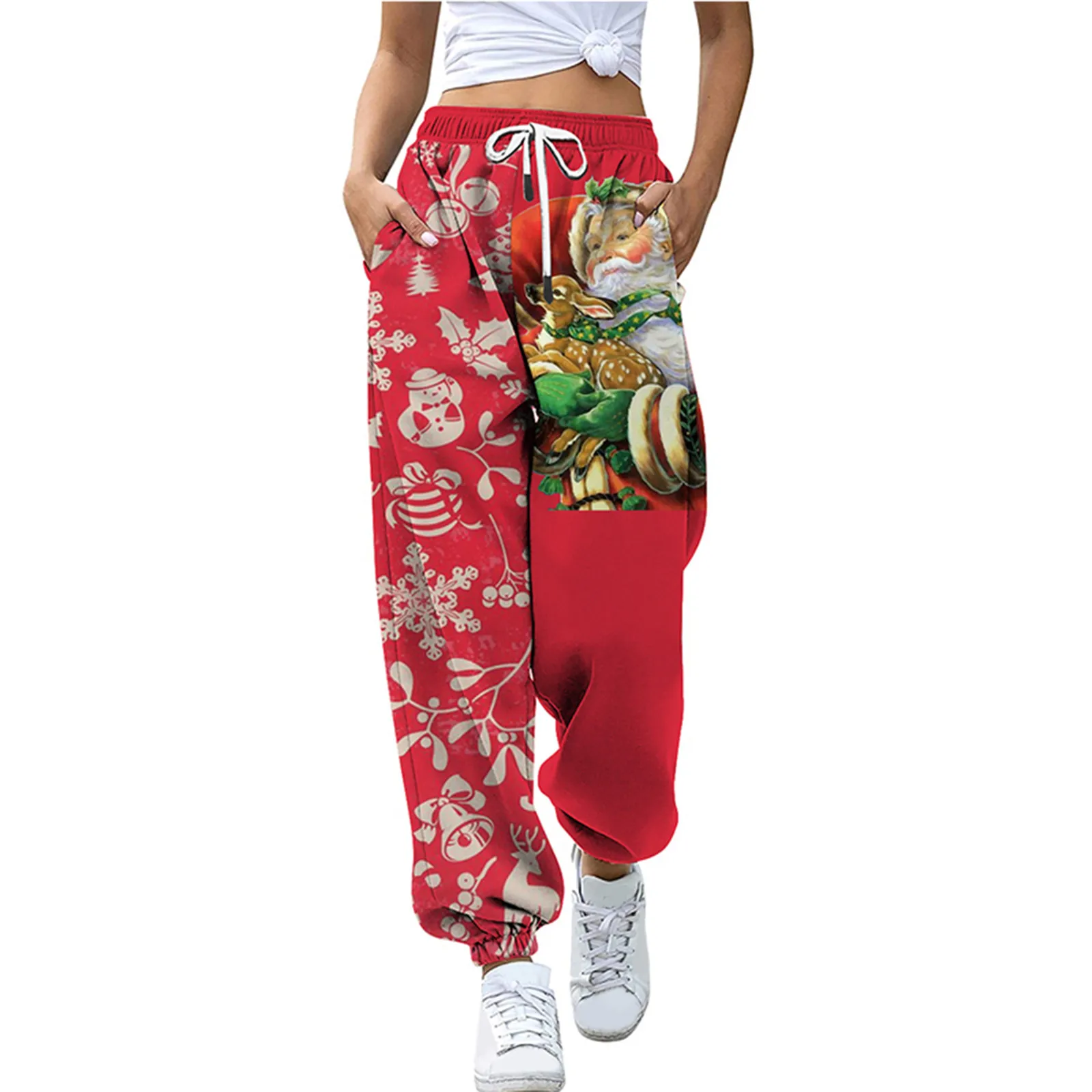 Waist Lounge Sporty Women High Pockets Fit Jogger Trousers Athletic Pants Sweatpants Print Womens Pants Casual with Pockets 
Waist Lounge Sporty Women High Pockets Fit Jogger Trousers Athletic Pants Sweatpants Print Womens Pants Casual with Pockets