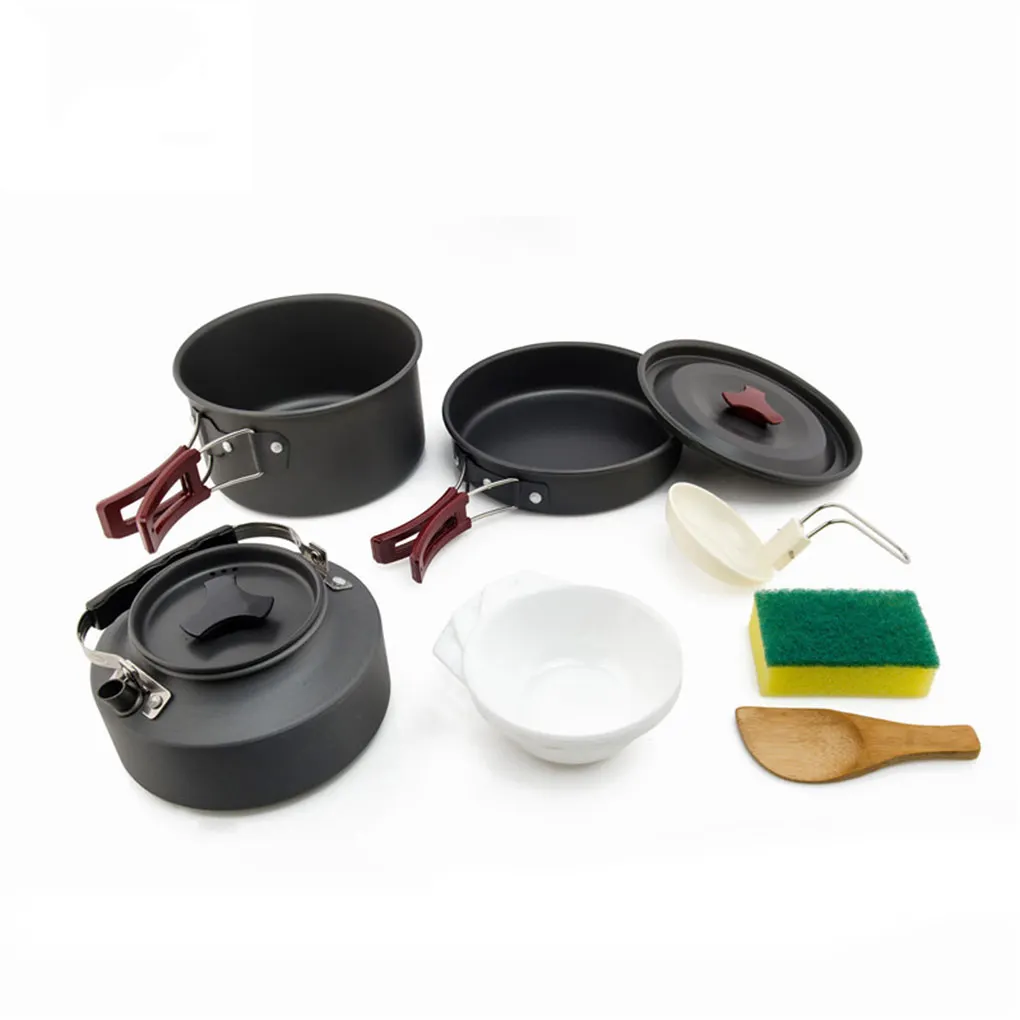 Camping Pot Aluminum Alloy Fishing Cookware Household Barbecue Frying Pan Bowl Water Kettle Dishwashing Equipment
Camping Pot Aluminum Alloy Fishing Cookware Household Barbecue Frying Pan Bowl Water Kettle Dishwashing Equipment