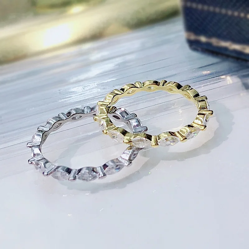 Fashion Simple 925 Sterling Silver Ring Row Inlay Marquise Created Diamonds Plated Gold Color For Engagement Fine Jewelry
Fashion Simple 925 Sterling Silver Ring Row Inlay Marquise Created Diamonds Plated Gold Color For Engagement Fine Jewelry