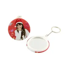 Wholesale Mirror Button KeyChain material 58mm 200sets