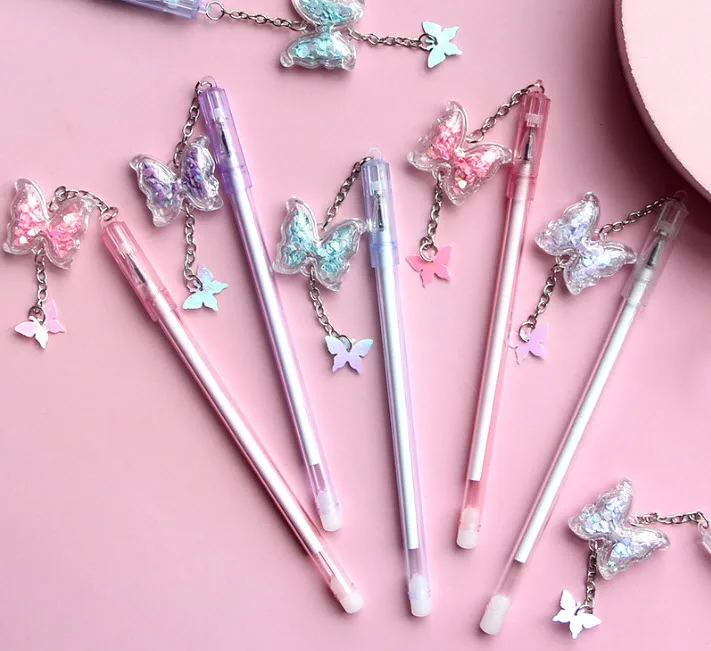 Delicate Butterfly 4 Pcs/Pack Butterfly Pendant Gel Pen Exam Writing Pen Stationery Office Student School Accessories Sign Penci
Delicate Butterfly 4 Pcs/Pack Butterfly Pendant Gel Pen Exam Writing Pen Stationery Office Student School Accessories Sign Penci