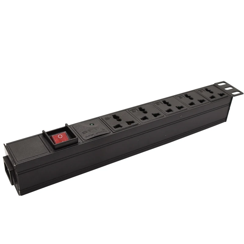 5 Universal output PDU 1U Network Cabinet Rack Power Strip Distribution with Switch SPD IEC320 C14 Male Aluminum alloy shell
5 Universal output PDU 1U Network Cabinet Rack Power Strip Distribution with Switch SPD IEC320 C14 Male Aluminum alloy shell