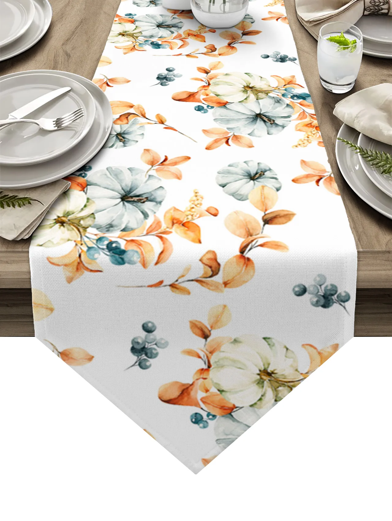 Autumn Blue Pumpkin Orange Leaves Coffee Table Decor Tablecloth Wedding Decoration Dinning Table Decoration Table Runner
Autumn Blue Pumpkin Orange Leaves Coffee Table Decor Tablecloth Wedding Decoration Dinning Table Decoration Table Runner