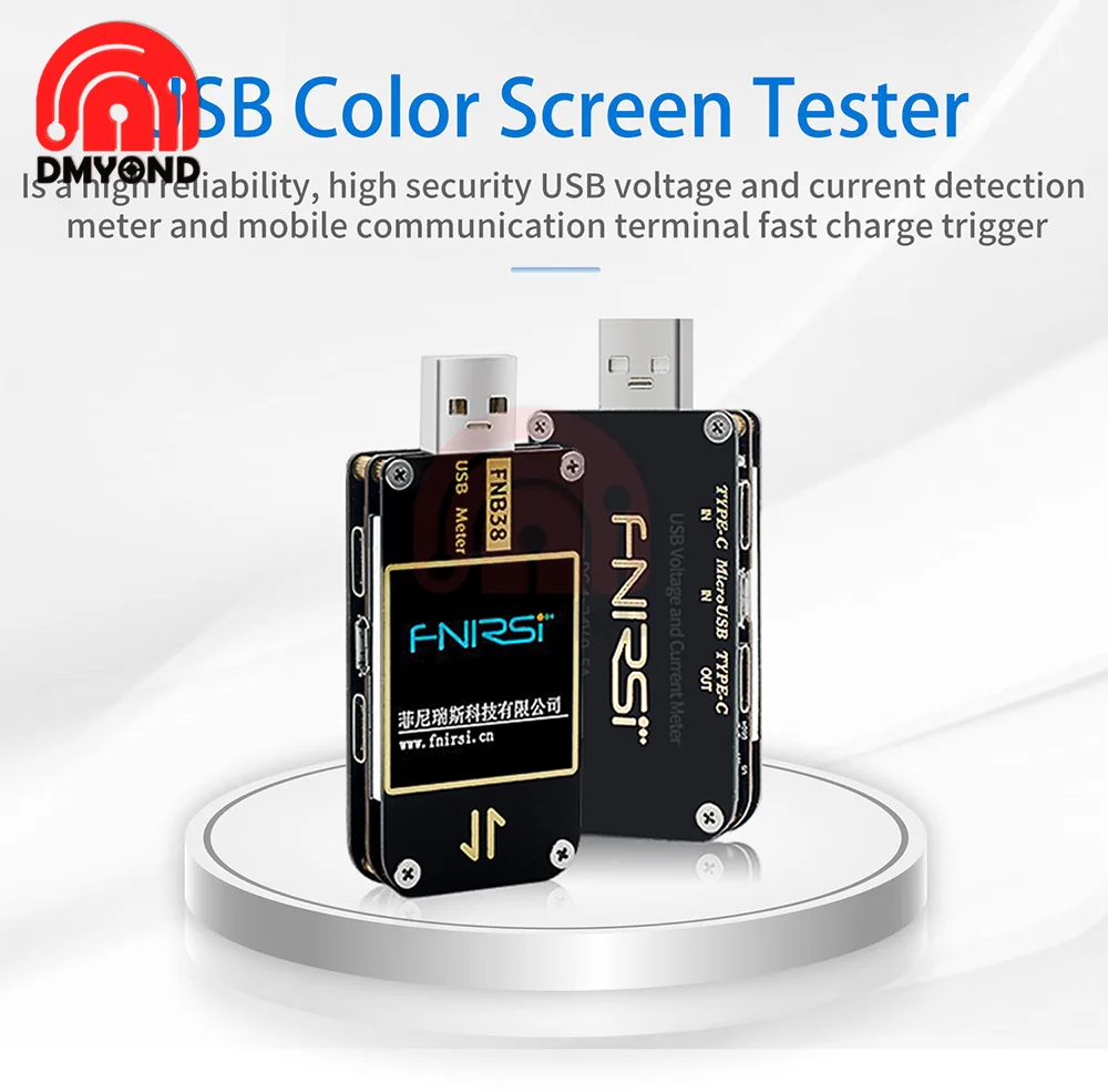 FNB38 Current And Voltage Meter USB Tester For QC4+ PD3.0 2.0 PPS Fast Charging Protocol Capacity Tester
FNB38 Current And Voltage Meter USB Tester For QC4+ PD3.0 2.0 PPS Fast Charging Protocol Capacity Tester