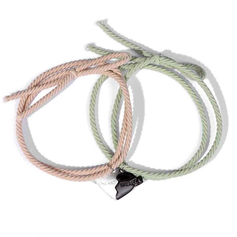 1 Pair Couple Bracelet Set Magnetic Heart Pendant Charm Bracelets For Women Men Elastic Braid Rope Best Friend Matching Bracelet
1 Pair Couple Bracelet Set Magnetic Heart Pendant Charm Bracelets For Women Men Elastic Braid Rope Best Friend Matching Bracelet
