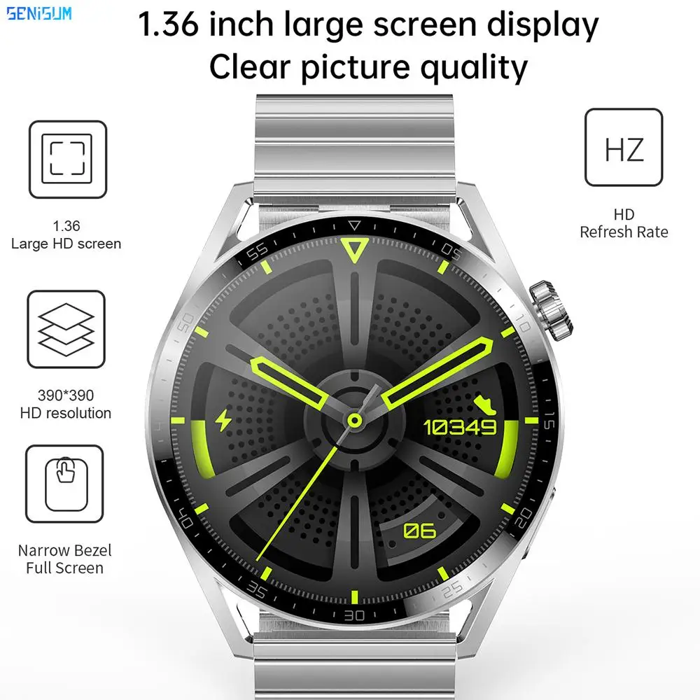 1.36 Inch 390*390 Full Touch Screen Smart Wristwatch AI Voice Control NFC Dial Answer Call Fitness Tracker GT3 Reloj Smart Watch
1.36 Inch 390*390 Full Touch Screen Smart Wristwatch AI Voice Control NFC Dial Answer Call Fitness Tracker GT3 Reloj Smart Watch