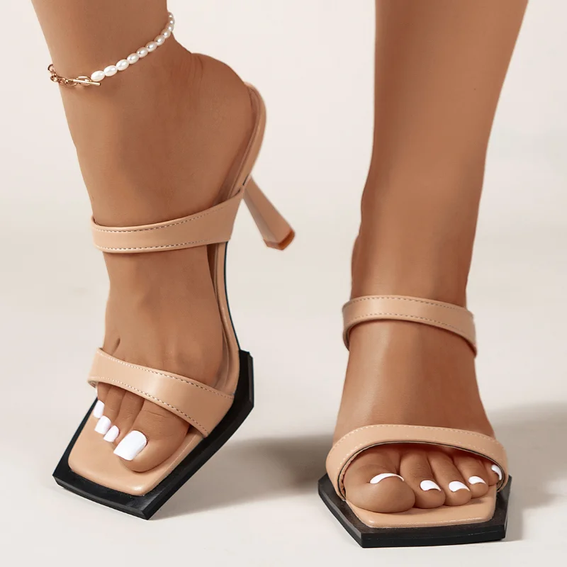 2023 Hot Shoes for Women Rome Women's High Heel Summer Square Open Toe Casual Party Pump Ladies Stiletto Solid Female Slipper
2023 Hot Shoes for Women Rome Women's High Heel Summer Square Open Toe Casual Party Pump Ladies Stiletto Solid Female Slipper