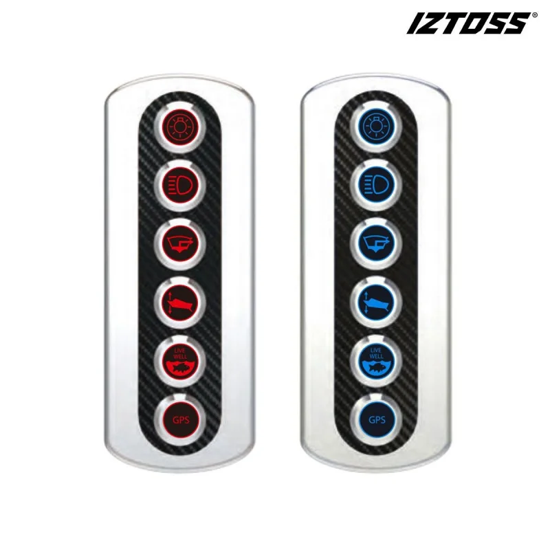 New Yacht RV Modification6Position Button Carbon Fiber Panel Switch12V 20AHigh Current ButtonIP66
New Yacht RV Modification6Position Button Carbon Fiber Panel Switch12V 20AHigh Current ButtonIP66
