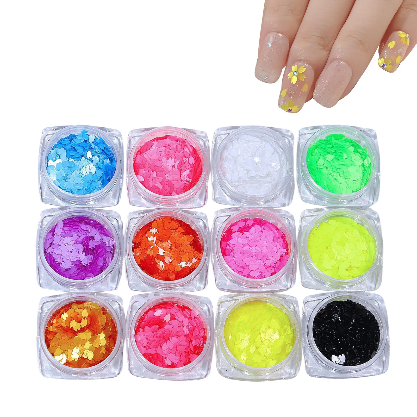 Glitter Nail Kit 3D Nails Glitter Shining Flakes 12pcs Sakura Nail Glitter Flakes Shining Sequin For Girls Women DIY Nail Art
Glitter Nail Kit 3D Nails Glitter Shining Flakes 12pcs Sakura Nail Glitter Flakes Shining Sequin For Girls Women DIY Nail Art