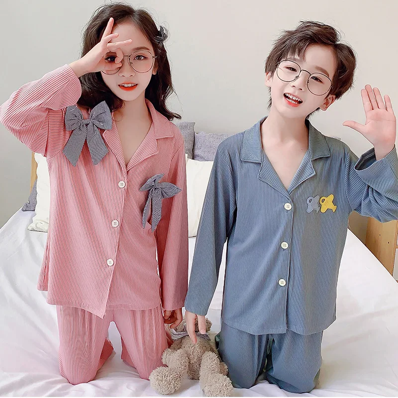 New Spring Pajamas For Girls Boys Children's Nightwear Long-sleeves Cotton 2pcs Pajamas Set Baby Clothes Kids Sleepwear 3-12 Yrs
New Spring Pajamas For Girls Boys Children's Nightwear Long-sleeves Cotton 2pcs Pajamas Set Baby Clothes Kids Sleepwear 3-12 Yrs