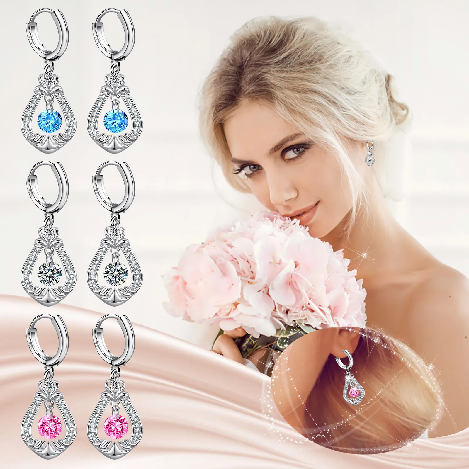 Fashion Earrings Stainless Steel Round Earrings Women Creative Earrings Diamond Dangling Crystal Gold Jewelry Sets for Women
Fashion Earrings Stainless Steel Round Earrings Women Creative Earrings Diamond Dangling Crystal Gold Jewelry Sets for Women