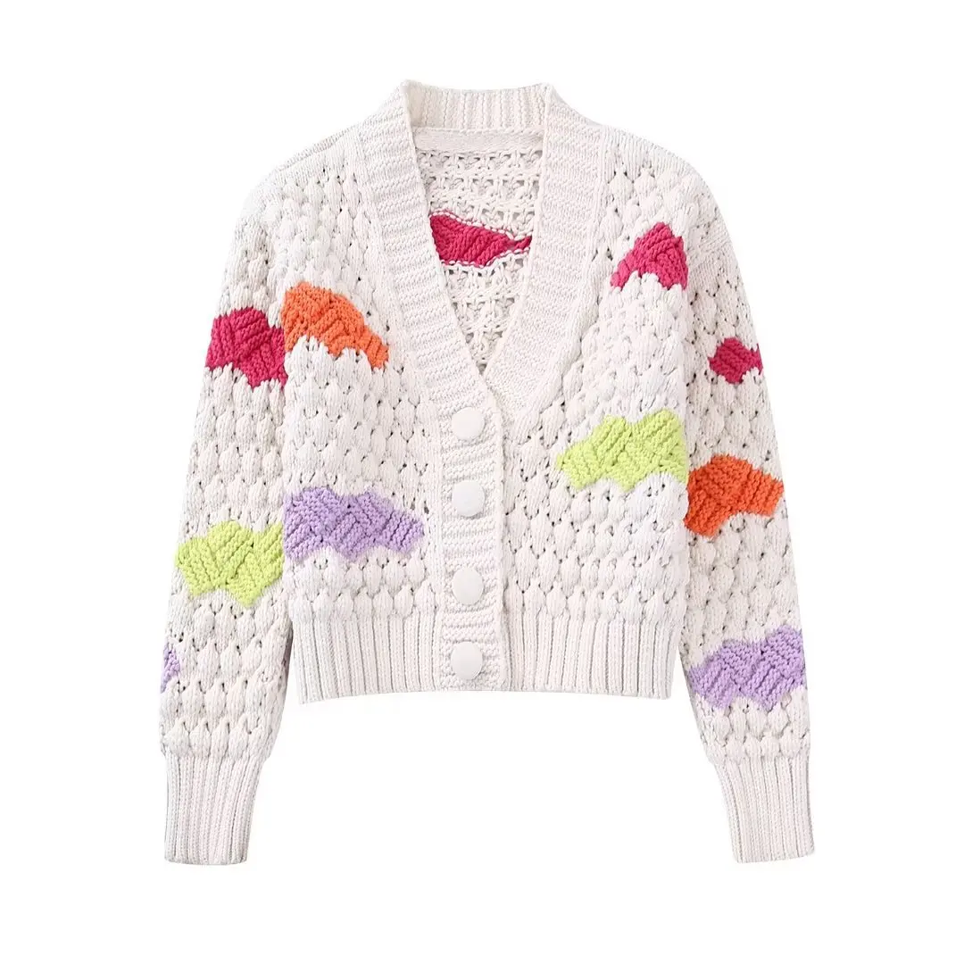 2023 New Woman Knitted Cardigan Colorful V Neck Sweater Long Sleeve Spring Clothes Outwear Good quality
2023 New Woman Knitted Cardigan Colorful V Neck Sweater Long Sleeve Spring Clothes Outwear Good quality