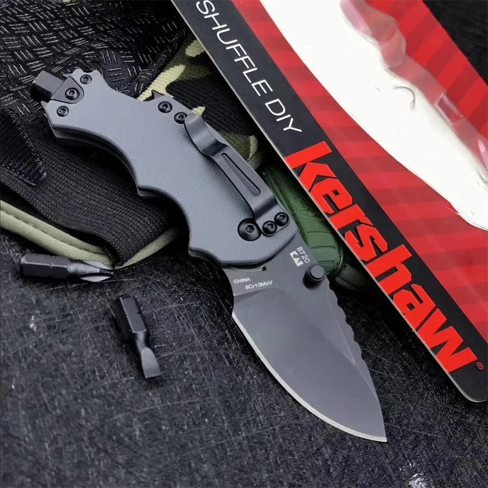 Kershaw 3800 8720 Shuffle Mini Folding Knife 8Cr13Mov Plain Blade Gray GFN Handle Outdoor Utility Hunting Camping Multi Tools
Kershaw 3800 8720 Shuffle Mini Folding Knife 8Cr13Mov Plain Blade Gray GFN Handle Outdoor Utility Hunting Camping Multi Tools
