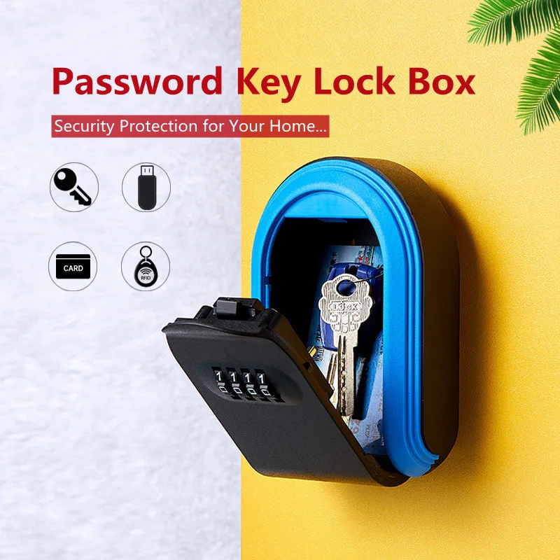 Wall Mount Key Lock Box 4 Digit Combination Code Key Holder Plastic Key Storage Security Lock Box for Home Indoor Outdoor Safe
Wall Mount Key Lock Box 4 Digit Combination Code Key Holder Plastic Key Storage Security Lock Box for Home Indoor Outdoor Safe