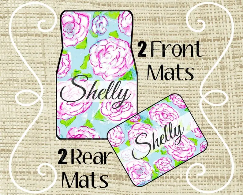 Monogrammed Car Accessories Set, Car Mats, Keychain, License Plate & Frame, Personalized Coasters, Seat Belt Cover, Seat Bag, Fl
Monogrammed Car Accessories Set, Car Mats, Keychain, License Plate & Frame, Personalized Coasters, Seat Belt Cover, Seat Bag, Fl
