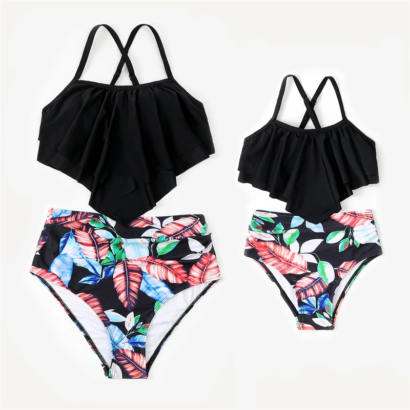 2023 Leaf Mommy and Me Swimsuits Family Set Ruffled Mother Daughter Matching Swimwear High-Waist Women Girls Beachwear Clothes
2023 Leaf Mommy and Me Swimsuits Family Set Ruffled Mother Daughter Matching Swimwear High-Waist Women Girls Beachwear Clothes