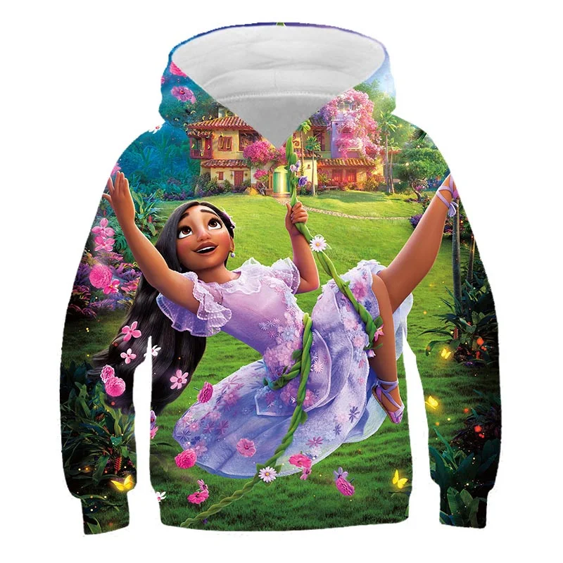 Encanto New Arrival Animals Kids Hoodies Cartoon Boys Girls Autumn Isabela Mirabel Hooded Toddler Long Sleeve Clothes Sweaters
Encanto New Arrival Animals Kids Hoodies Cartoon Boys Girls Autumn Isabela Mirabel Hooded Toddler Long Sleeve Clothes Sweaters