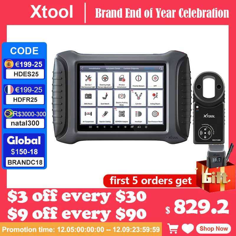 Новинка XTOOL X100 PAD3 Pad Elite obd2 Программатор ключей для Toyota все ключи потерянный иммобилайзер OBD2 Автомобильные диагностические инструменты скан...
Новинка XTOOL X100 PAD3 Pad Elite obd2 Программатор ключей для Toyota все ключи потерянный иммобилайзер OBD2 Автомобильные диагностические инструменты скан...