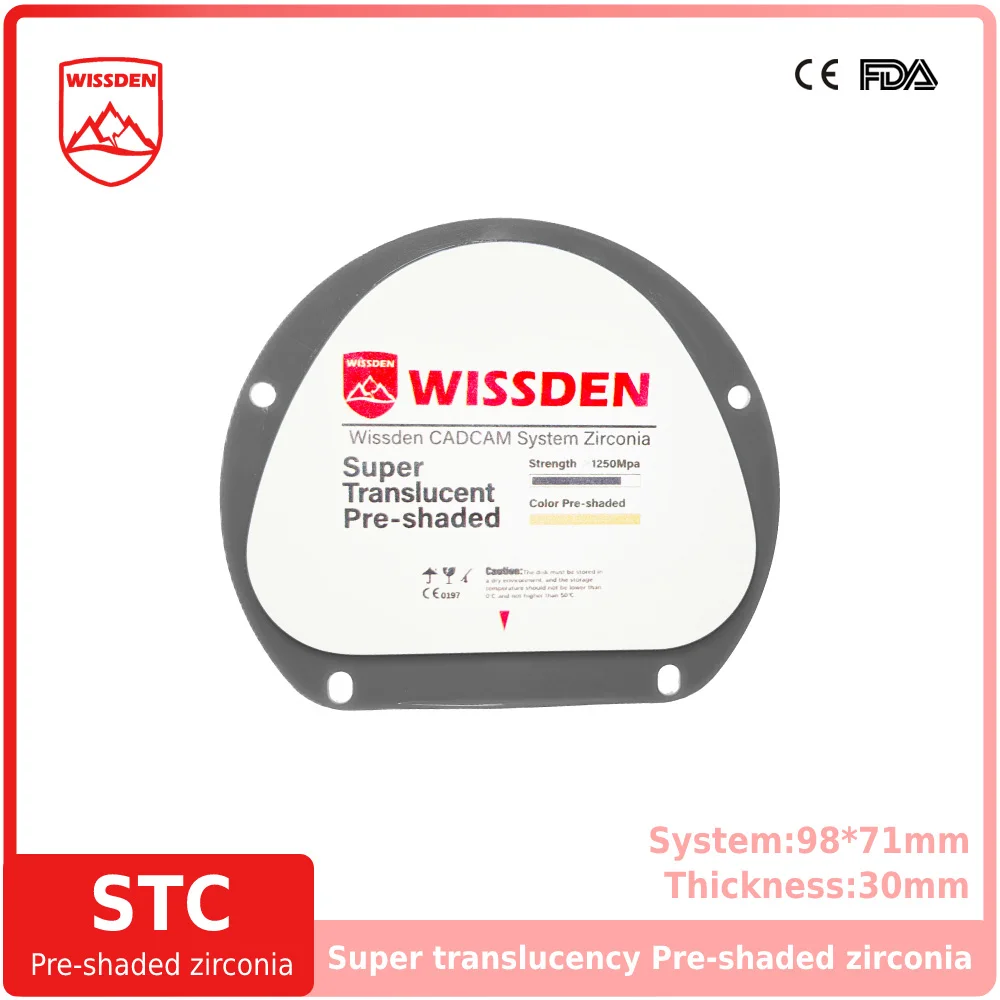 ЦИРКОНИЕВЫЕ блоки Wissden, стоматологические лабораторные материалы STC 71,30 мм, система CAD/CAM AG
ЦИРКОНИЕВЫЕ блоки Wissden, стоматологические лабораторные материалы STC 71,30 мм, система CAD/CAM AG