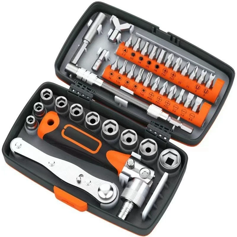 38-In-1 Ratchet Screwdriver Wrench Set Home Machine Repair Knob Multi-Directional
38-In-1 Ratchet Screwdriver Wrench Set Home Machine Repair Knob Multi-Directional