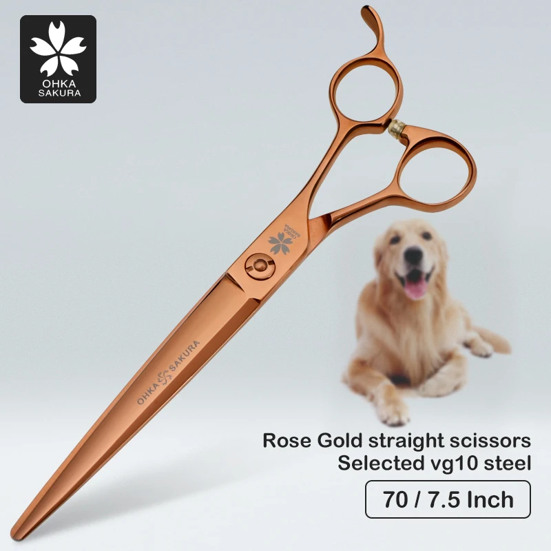 Rose gold large cut direct shear 7.0 7.5 inch imported vg10 pet beautician special high-grade hair trimming scissors
Rose gold large cut direct shear 7.0 7.5 inch imported vg10 pet beautician special high-grade hair trimming scissors