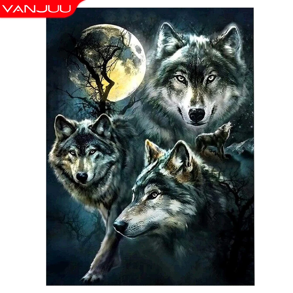 DIY 5D Diamond Painting Wolf Diamond Embroidery Round Animal Home Rhinestone Painting Cross Stitch Decoration Living Room Kit
DIY 5D Diamond Painting Wolf Diamond Embroidery Round Animal Home Rhinestone Painting Cross Stitch Decoration Living Room Kit