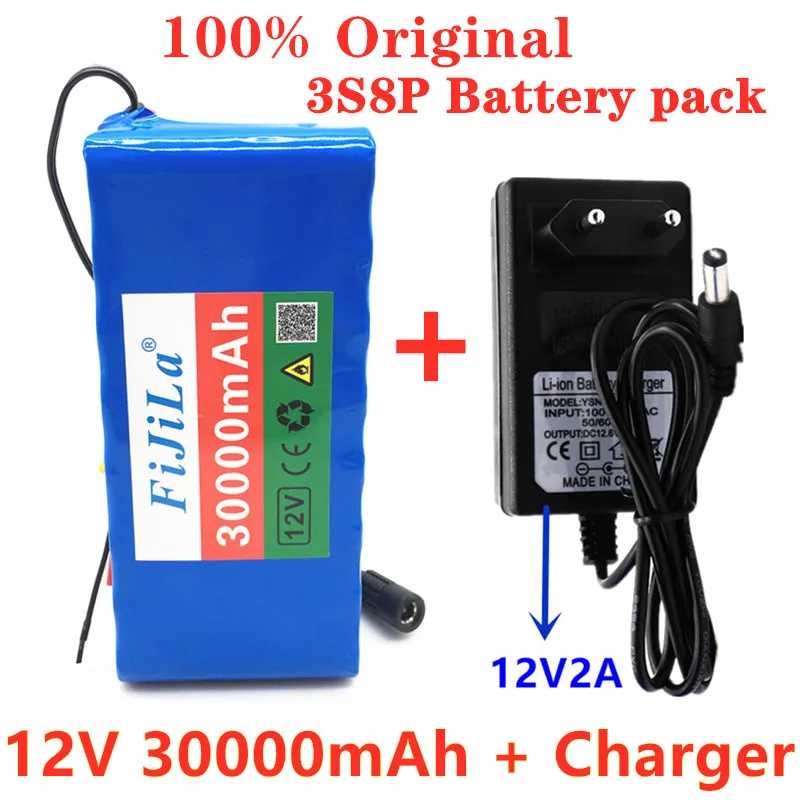 18650 Battery 12V 30000mAh 3S8P Pack 18650 Lithium Battery Protection Board 12v 30000mAh for Inverter Miner + 12.6V2A Charger
18650 Battery 12V 30000mAh 3S8P Pack 18650 Lithium Battery Protection Board 12v 30000mAh for Inverter Miner + 12.6V2A Charger
