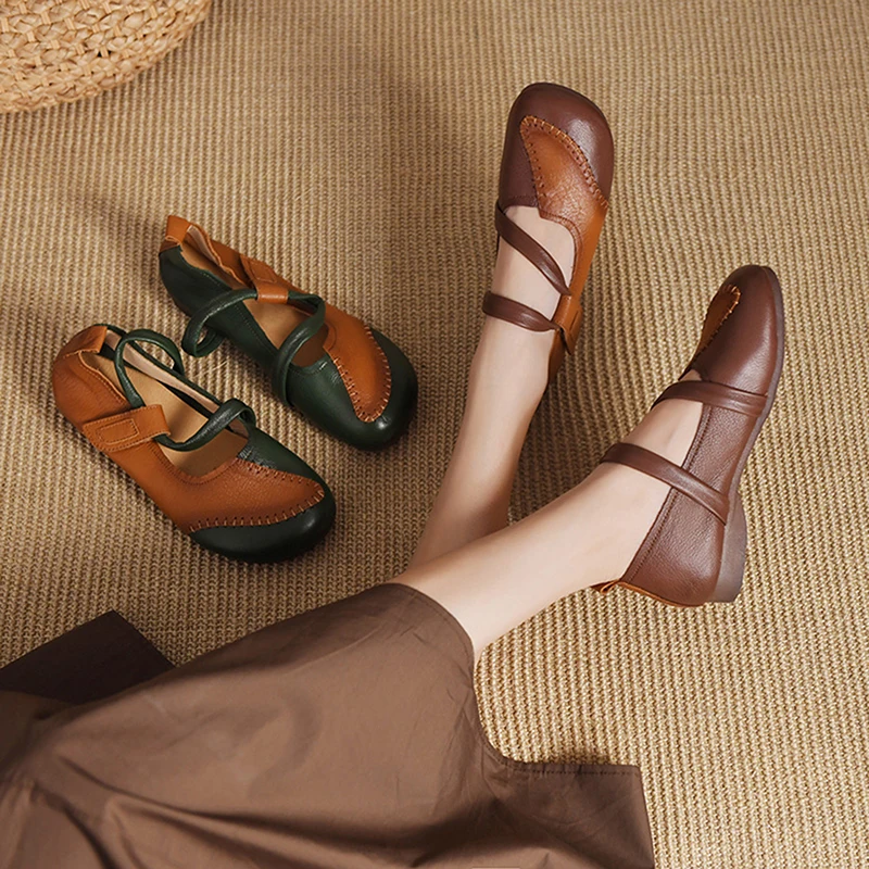 New Soft Leather Shallow Mouth Single Shoes Temperament Women's Shoes Stitching Color PU Shoes Retro Single Shoe Femme
New Soft Leather Shallow Mouth Single Shoes Temperament Women's Shoes Stitching Color PU Shoes Retro Single Shoe Femme
