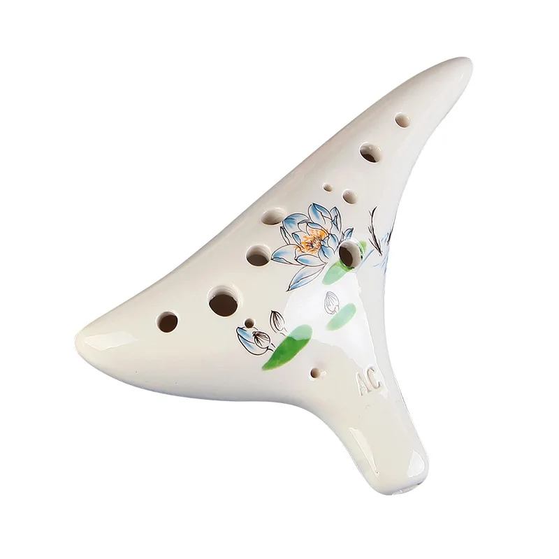 12 Holes Alto C Ocarina White Flower Element Music Instruments Chinese High Quality Woodwind Instrument Easy to Learn
12 Holes Alto C Ocarina White Flower Element Music Instruments Chinese High Quality Woodwind Instrument Easy to Learn
