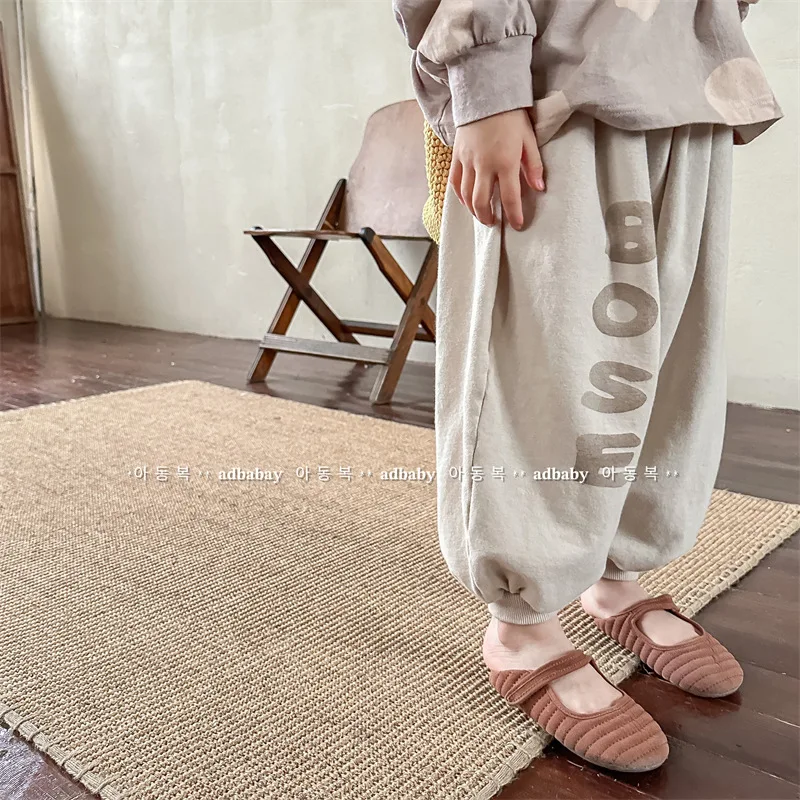 2023 New Fashion Letter Print Children Trousers Loose Girls Harem Pants Cotton Kids Casual Pants Spring Baby Boys Clothes
2023 New Fashion Letter Print Children Trousers Loose Girls Harem Pants Cotton Kids Casual Pants Spring Baby Boys Clothes