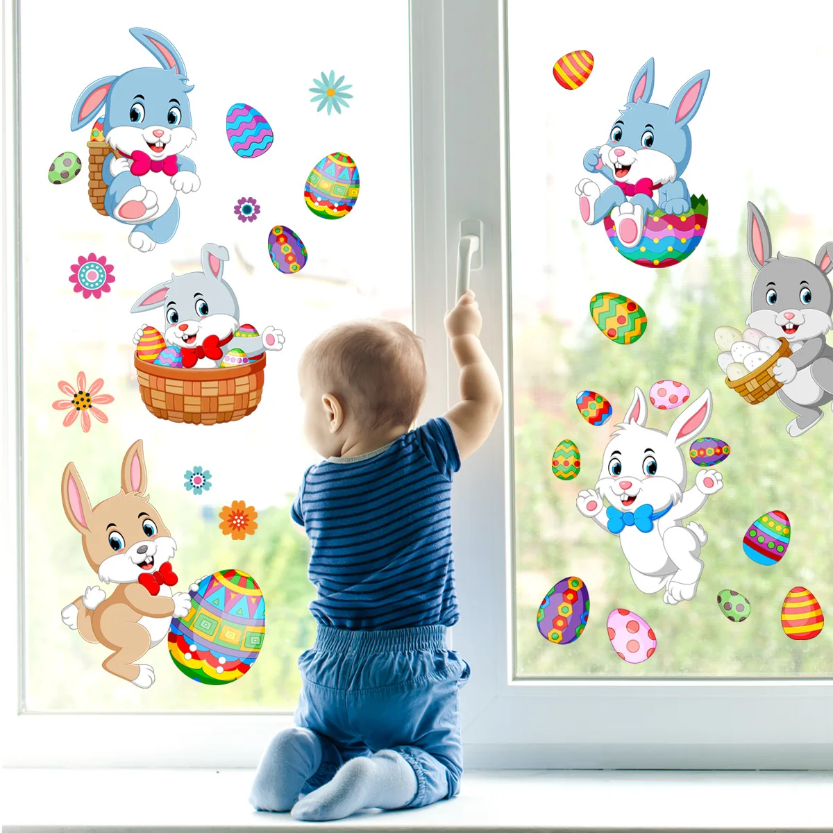 Easter Eggs Rabbit Wall Sticker For Home Wall Window Decor Happy Easter Party Bunny Eggs Wall Stickers Electrostatic Sticker
Easter Eggs Rabbit Wall Sticker For Home Wall Window Decor Happy Easter Party Bunny Eggs Wall Stickers Electrostatic Sticker