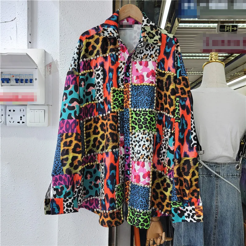 Новый дизайн в Европейском Стиле Весна 2023 Новинка крутая Модная рубашка в клетку с бусинами и леопардовым принтом женская блузка
Новый дизайн в Европейском Стиле Весна 2023 Новинка крутая Модная рубашка в клетку с бусинами и леопардовым принтом женская блузка