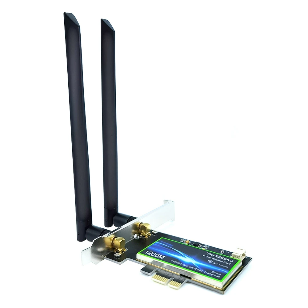 

Dual Band 2.4G/5Ghz for Intel 7265AC PCI-E 802.11AC 867Mbps Wifi Bluetooth 4.0 PCIE Card Wireless PC Adapter