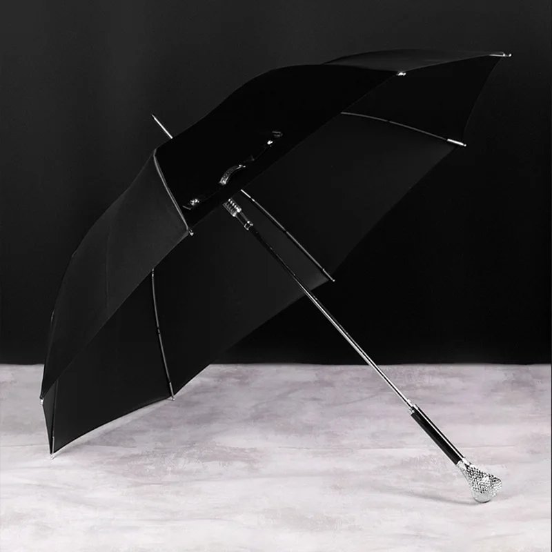 

Long Handl Black Umbrella Business Academy Men Windproof Umbrella Self Defense Fishing Outdoor Walking Stick Paraguas Rain Gear