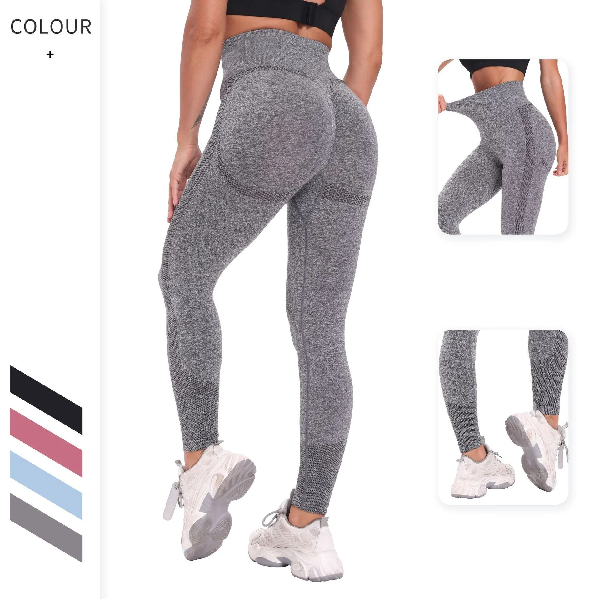 Seamless Yoga Pants Sports Fitness High Waist Peach Hip-lifting Slimming Shaping Trousers Workout Clothes Gym Leggings for Women
Seamless Yoga Pants Sports Fitness High Waist Peach Hip-lifting Slimming Shaping Trousers Workout Clothes Gym Leggings for Women