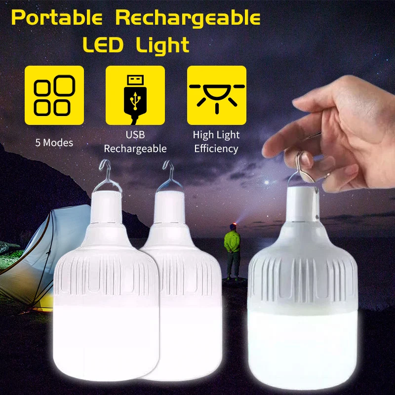 2023 Rechargeable Camping LED Lights Portable Emergency Bulb Lights USB Built In Battery Bright Flashlight Outdoor Lantern with
2023 Rechargeable Camping LED Lights Portable Emergency Bulb Lights USB Built In Battery Bright Flashlight Outdoor Lantern with