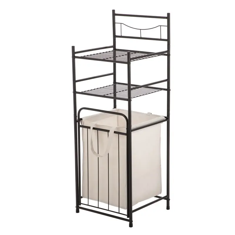 2 Shelves 10 lb. Capacity Steel Storage Shelf Unit with Hamper , Oil Rubbed Bronze Finish
2 Shelves 10 lb. Capacity Steel Storage Shelf Unit with Hamper , Oil Rubbed Bronze Finish