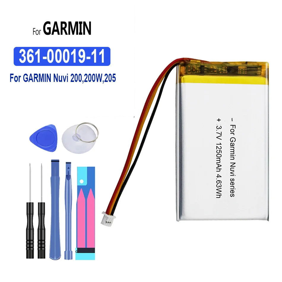 Battery 361-00019-11 1250mAh For GARMIN Nuvi 200,200W,205,205T,205W,205WT,250,252W,255,255T,255W,255WT,260,260WT,265WT,270 GPS
Battery 361-00019-11 1250mAh For GARMIN Nuvi 200,200W,205,205T,205W,205WT,250,252W,255,255T,255W,255WT,260,260WT,265WT,270 GPS