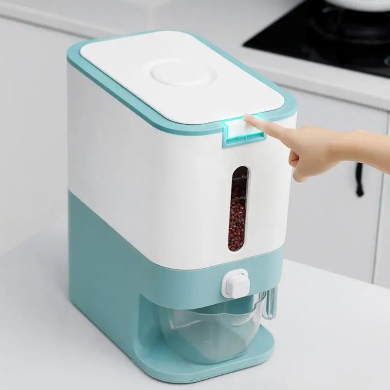 Kitchen Container 12kg Thickened Plastic Metering Rice Bucket Automatic Output Insect-proof Moisture-proof Rice Food Store Box
Kitchen Container 12kg Thickened Plastic Metering Rice Bucket Automatic Output Insect-proof Moisture-proof Rice Food Store Box
