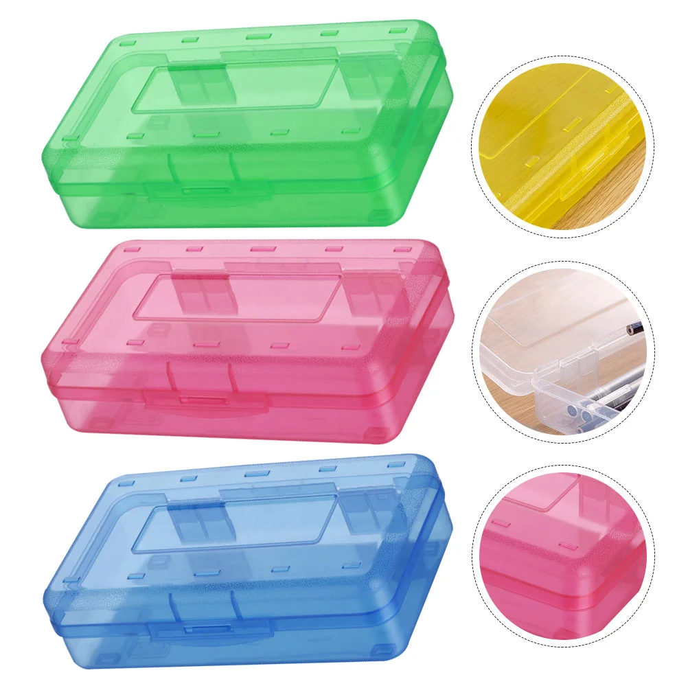 3Pcs Simple Practical Style Boxes Students Stationery Boxes with Cover for School
3Pcs Simple Practical Style Boxes Students Stationery Boxes with Cover for School
