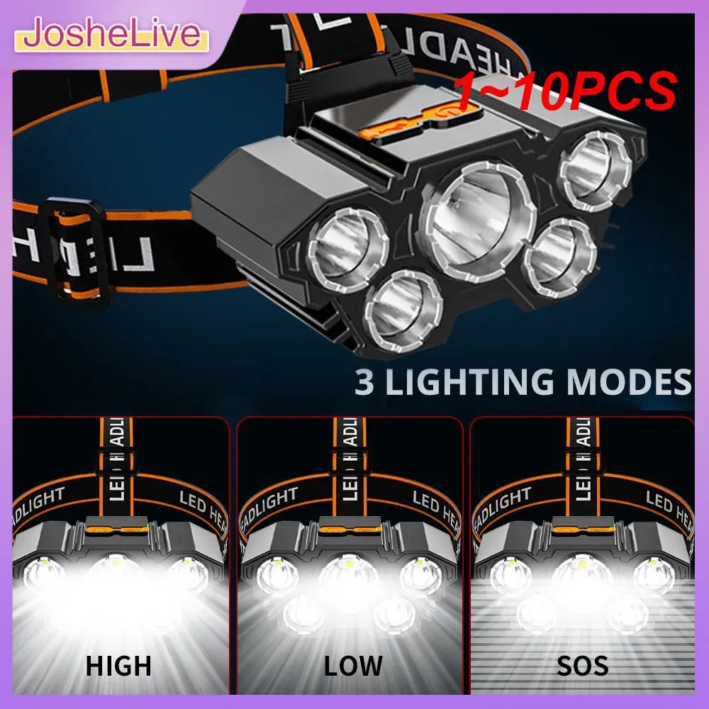 1~10PCS Led Strong Headlight Super Bright Head-Mounted Flashlight Usb Rechargeable Built-in Battery Outdoor Rechargeable Night
1~10PCS Led Strong Headlight Super Bright Head-Mounted Flashlight Usb Rechargeable Built-in Battery Outdoor Rechargeable Night