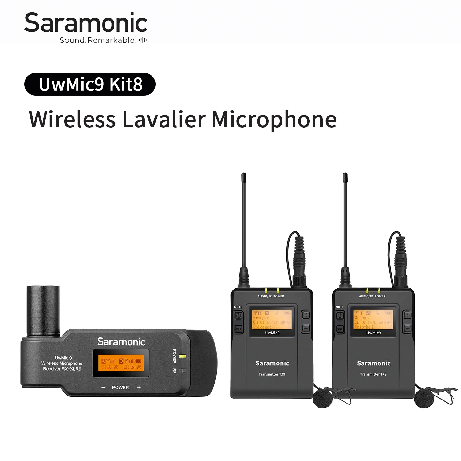 Saramonic UwMic9 Kit8 XLR UHF Condenser Wireless Lavalier Lapel Microphone for DSLR Camera Camcorder Live Streaming Youtube
Saramonic UwMic9 Kit8 XLR UHF Condenser Wireless Lavalier Lapel Microphone for DSLR Camera Camcorder Live Streaming Youtube