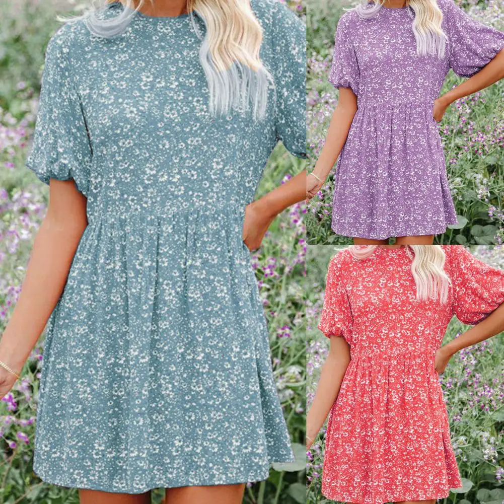 Women Floral Print Dress Summer Ruffle Short Sleeve O Neck Ruffle Mini Beach Dress Casual Loose Office Lady Elegant Vestidos
Women Floral Print Dress Summer Ruffle Short Sleeve O Neck Ruffle Mini Beach Dress Casual Loose Office Lady Elegant Vestidos