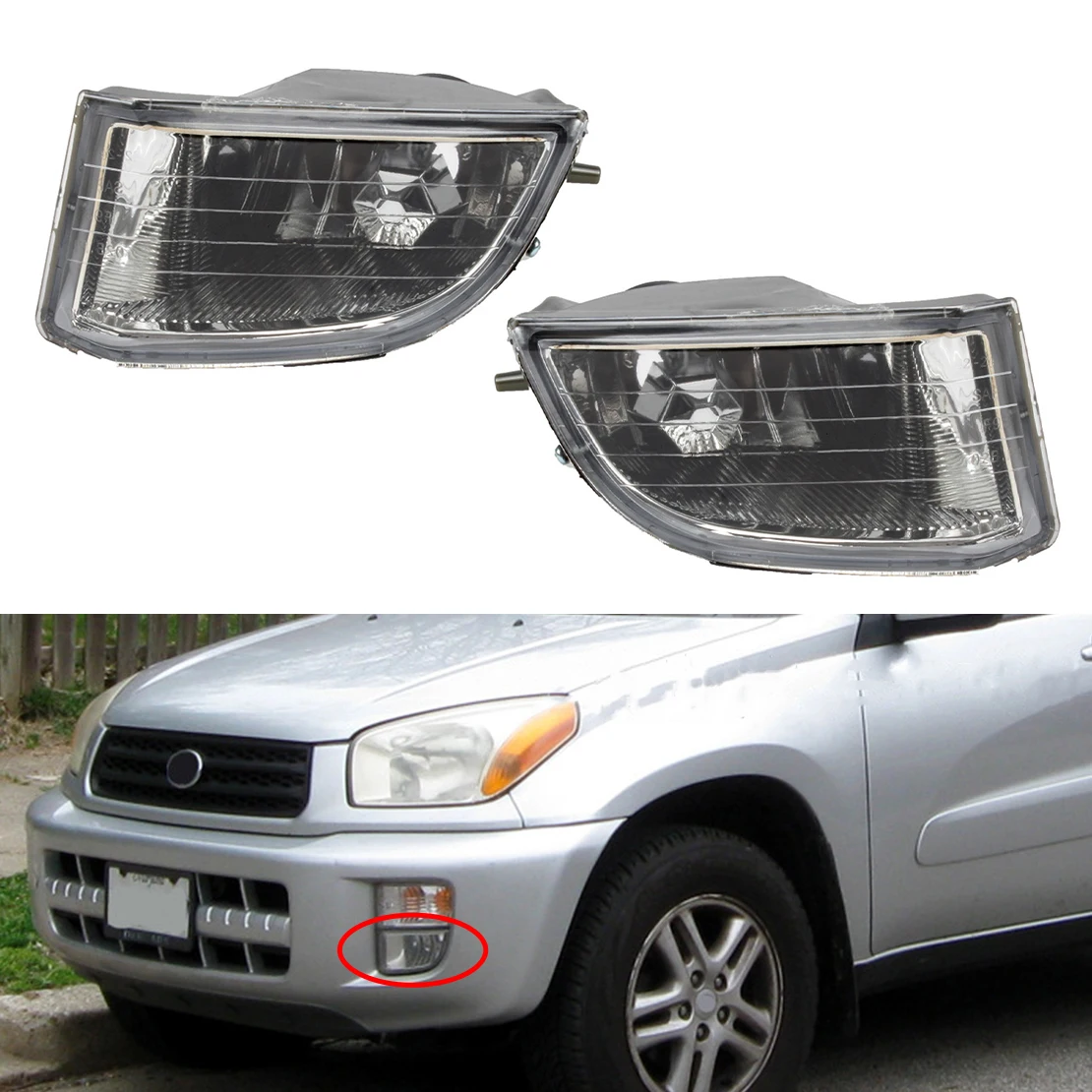 8121142020 8122142020 1 Pair Car Front Bumper Fog Lamp Light Shell without Bulb Fit for Toyota RAV4 2001 2002 2003 Clear Lens
8121142020 8122142020 1 Pair Car Front Bumper Fog Lamp Light Shell without Bulb Fit for Toyota RAV4 2001 2002 2003 Clear Lens