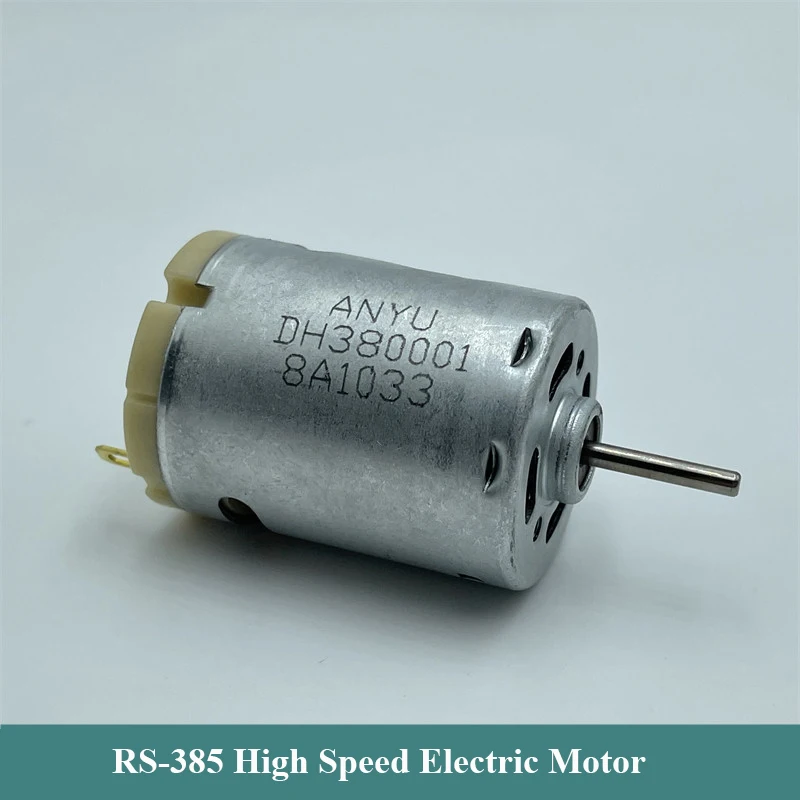 RS-385 Micro Carbon High Speed Motor DC 6V-24V 22500RPM Hair Dryer Hot Air Gun Household Appliances Toy Drill Motor DIY Motor
RS-385 Micro Carbon High Speed Motor DC 6V-24V 22500RPM Hair Dryer Hot Air Gun Household Appliances Toy Drill Motor DIY Motor