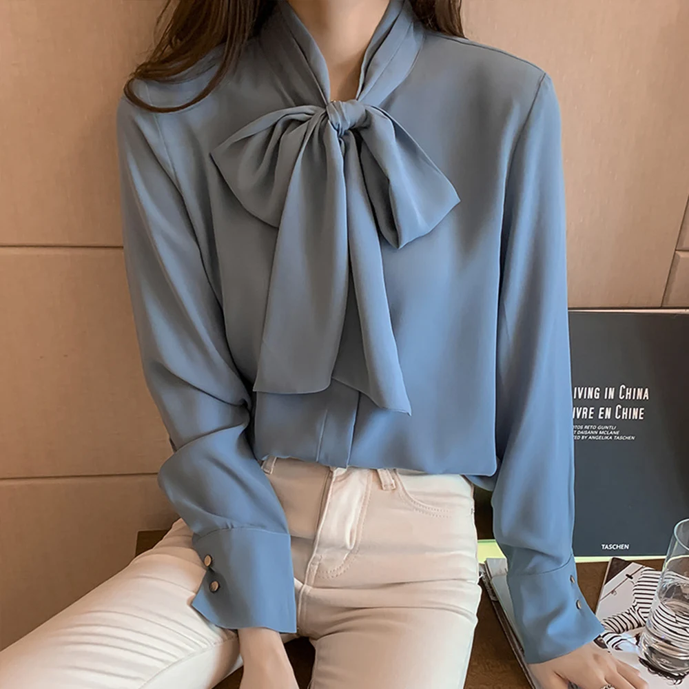 Blouse Women Spring 2022 New French Long-sleeved Temperament Stand-up Collar Chiffon Shirt Bow Loose White Shirt Office Lady Top
Blouse Women Spring 2022 New French Long-sleeved Temperament Stand-up Collar Chiffon Shirt Bow Loose White Shirt Office Lady Top