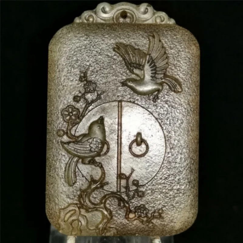 Китайская старомодная редкая Нефритовая резная подвеска ручной работы ожерелье статуя птица
Китайская старомодная редкая Нефритовая резная подвеска ручной работы ожерелье статуя птица