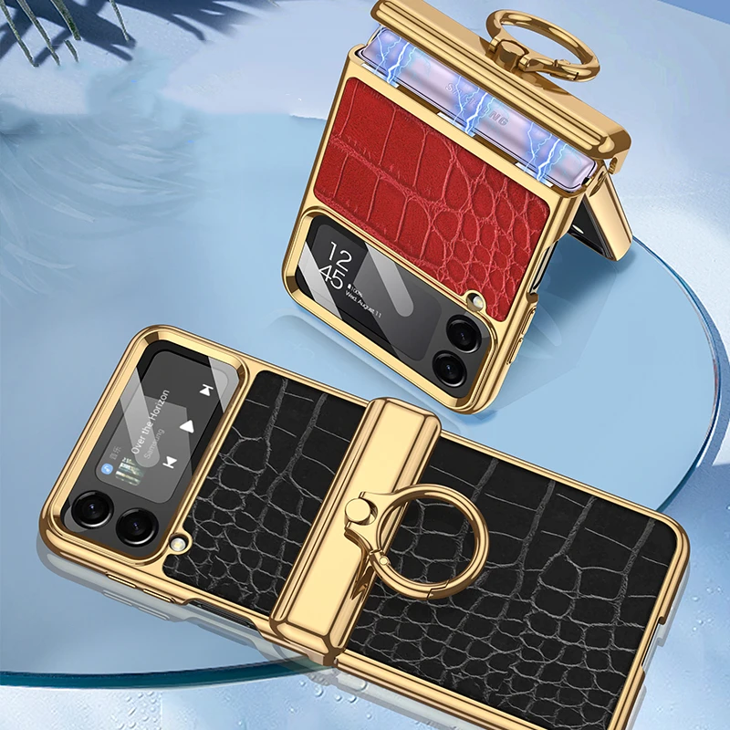 for Samsung Galaxy Z Flip 4 Case Matte Leather Magnetic Hinge Ring Cover with Lens Glass for Z Flip4 5G
for Samsung Galaxy Z Flip 4 Case Matte Leather Magnetic Hinge Ring Cover with Lens Glass for Z Flip4 5G