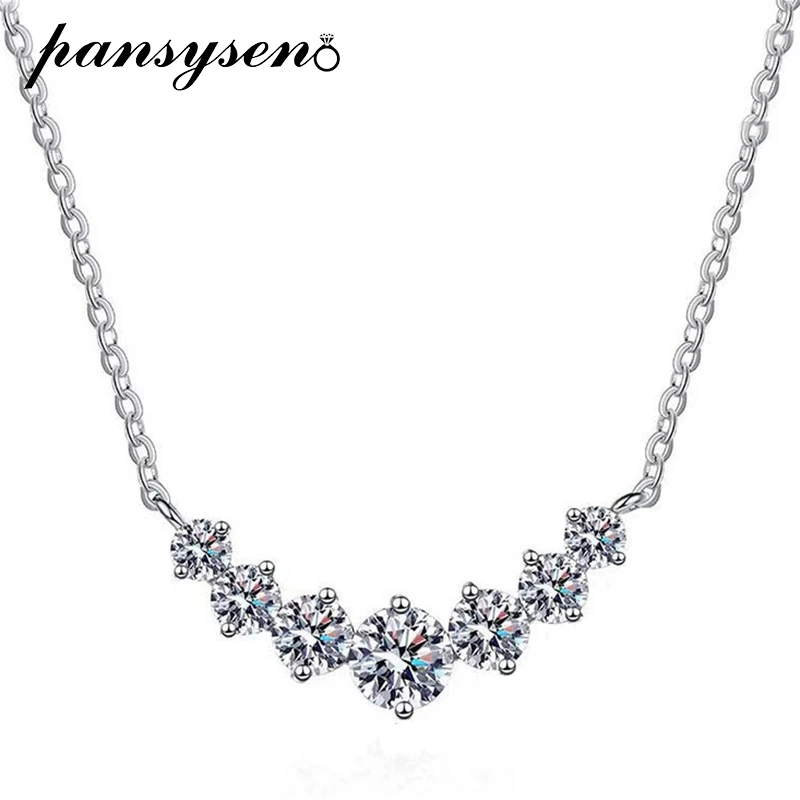 PANSYSEN Sparkling 925 Sterling Silver 2.8ct D Color Real Moissanite Pendant Necklaces for Women Wedding Party Fine Jewelry Gift
PANSYSEN Sparkling 925 Sterling Silver 2.8ct D Color Real Moissanite Pendant Necklaces for Women Wedding Party Fine Jewelry Gift