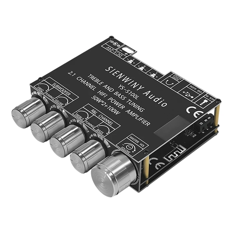 YS-S100L 2.1 Channel Amplifier Module Bluetooth Audio Amplifier Board Audio Amplifier Module Black 50X2+100W
YS-S100L 2.1 Channel Amplifier Module Bluetooth Audio Amplifier Board Audio Amplifier Module Black 50X2+100W